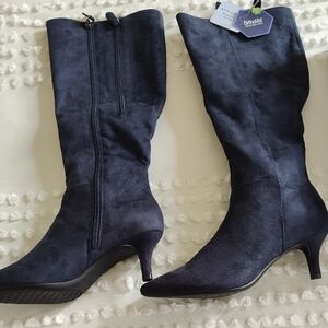 AEROSOLES Dark Blue Heeled Boots